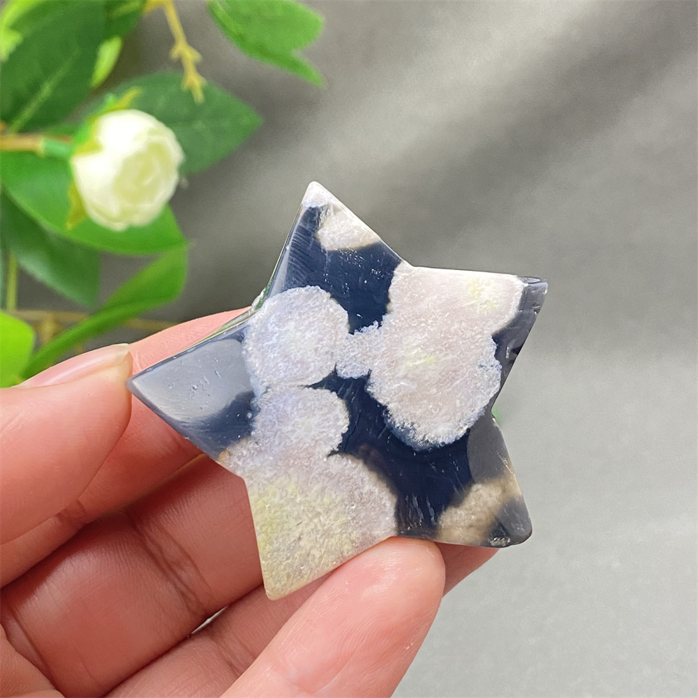 Office Furniture Equipment - Natural Black Cherry Blossom Agate Crystal
