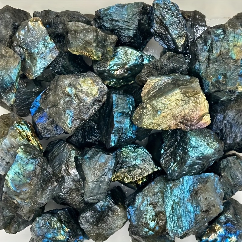 Office Furniture Equipment - Rough-textured natural labradorite stone, suitable for