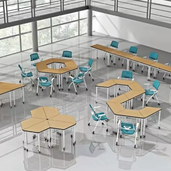 Office Furniture Equipment - American Modern Classroom Desk And Chair