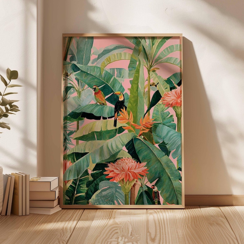 1pc Retro Tropical Canvas Post - Office Furniture Equipment review and price