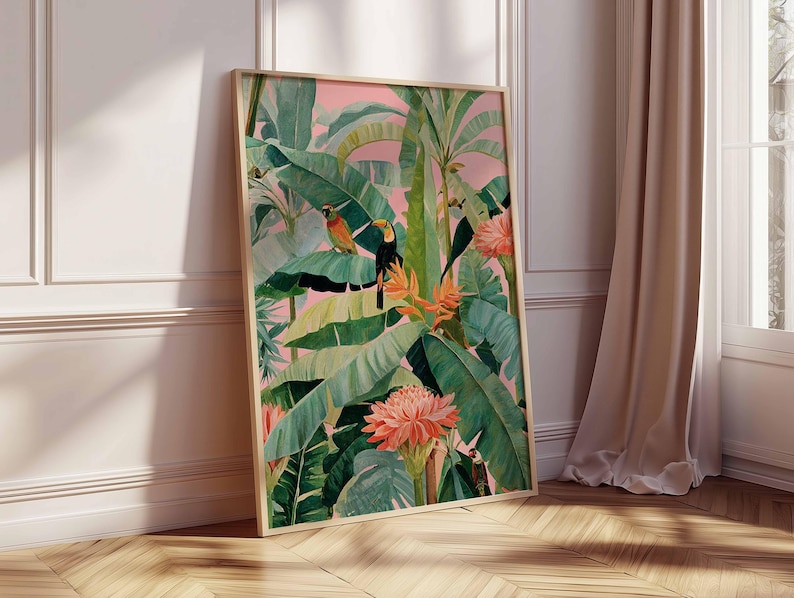 1pc Retro Tropical Canvas Post - Office Furniture Equipment review and price