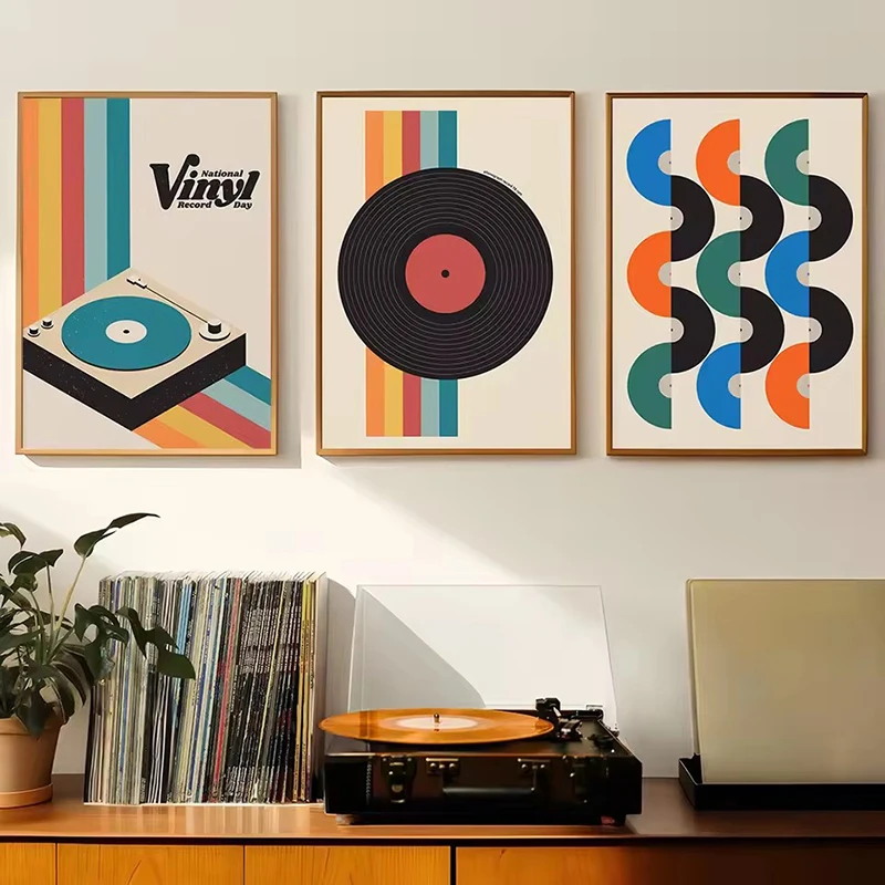 Mid Century Vinyl Record Canva - Office Furniture Equipment review and price