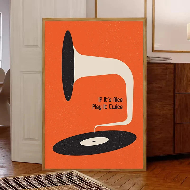 Mid Century Vinyl Record Canva - Office Furniture Equipment review and price
