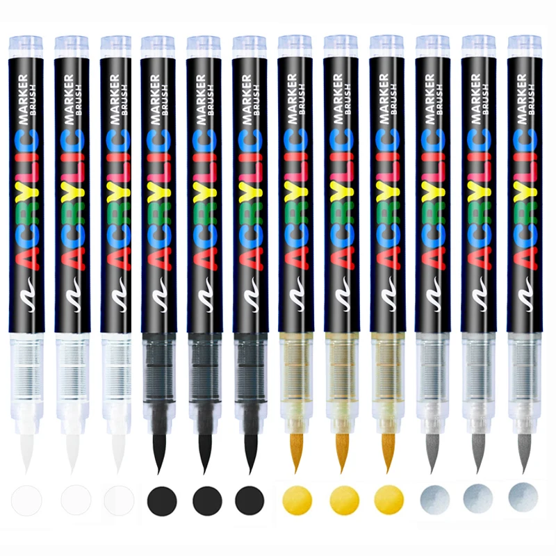 3Pcs Acrylic White Marker Brus - Copic Marker Classic review and price
